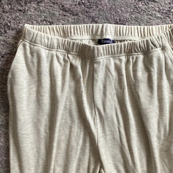 Roaman's Women's Cream Ivory Plus Size Sweat Pants Elastic Waist 1X 22/24 - Picture 2 of 4